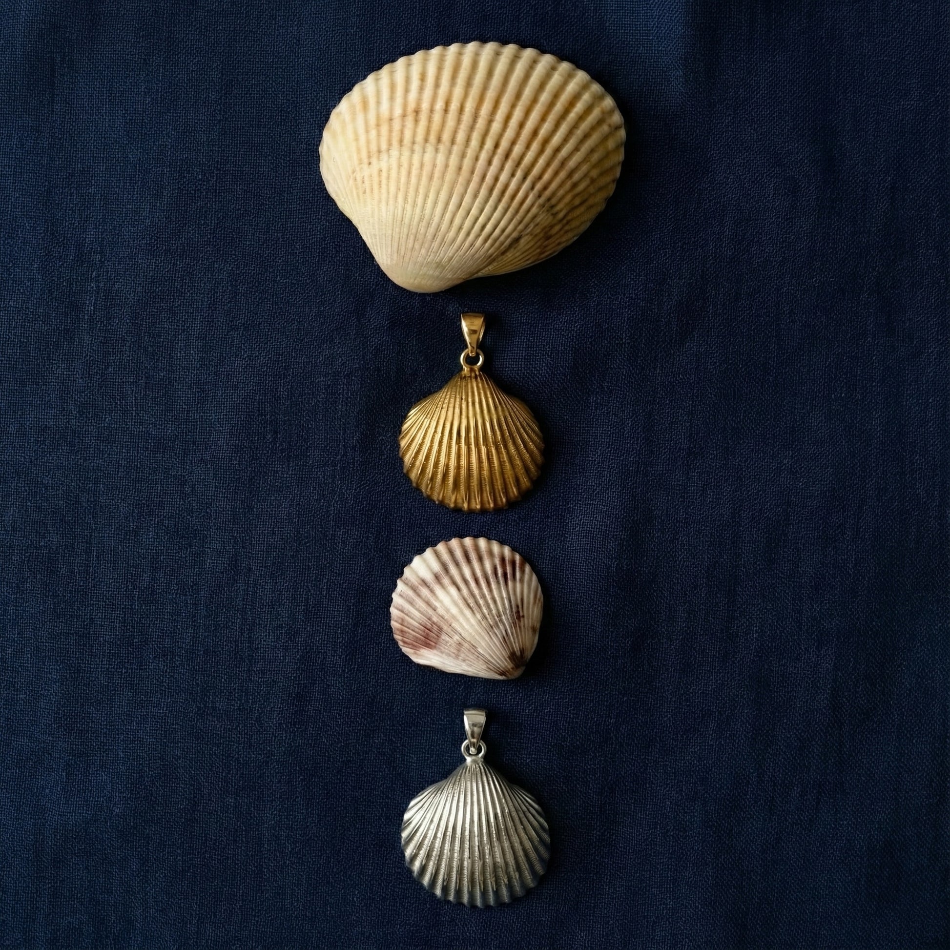 shell pendant - gold