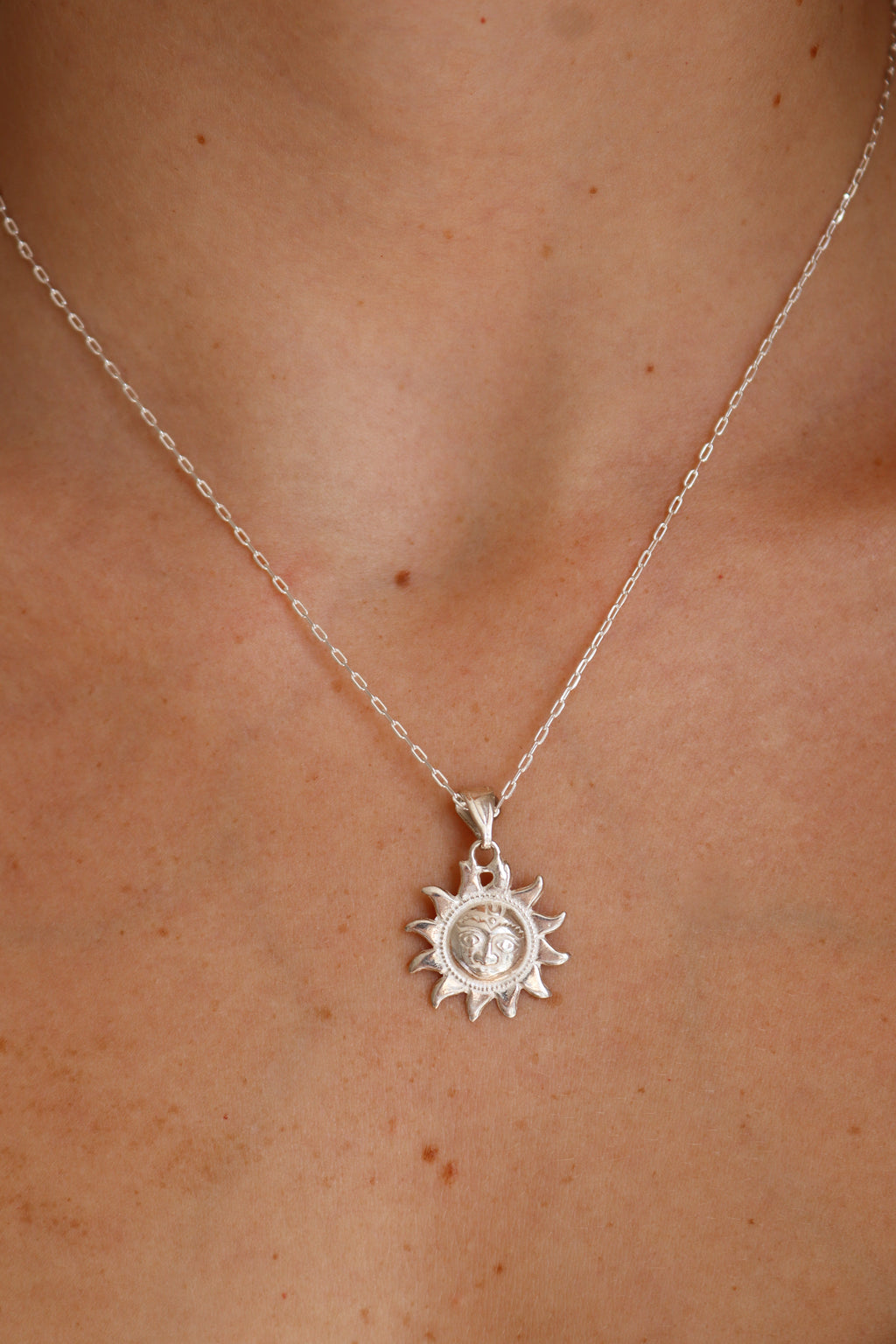 Helios Pendant Necklace- silver