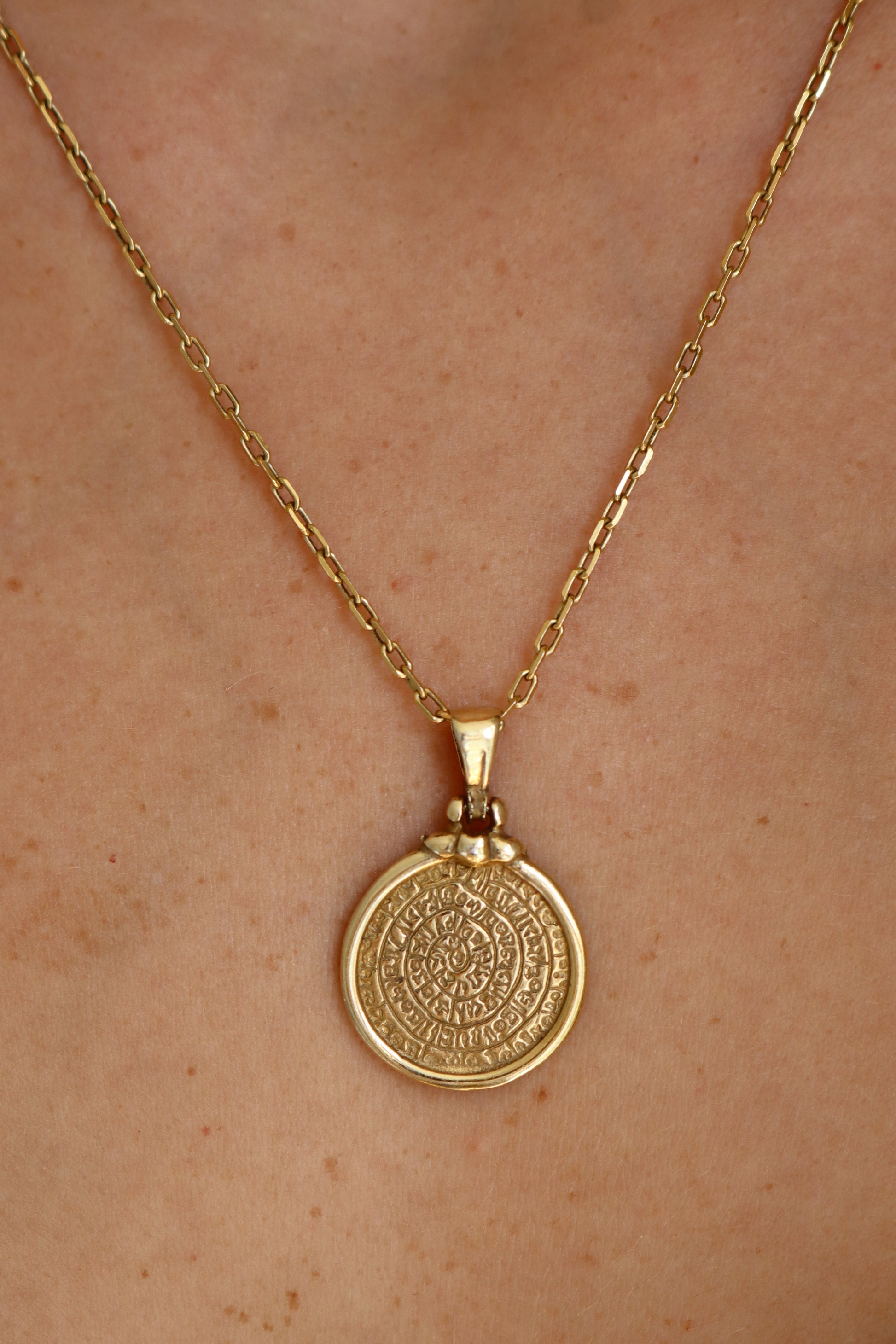 Cretan Coin Pendant - Gold
