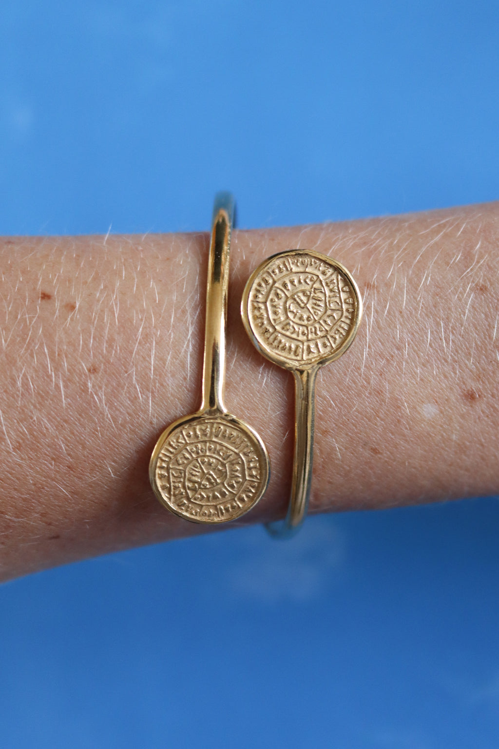 Cretan Coin Bangle - Gold