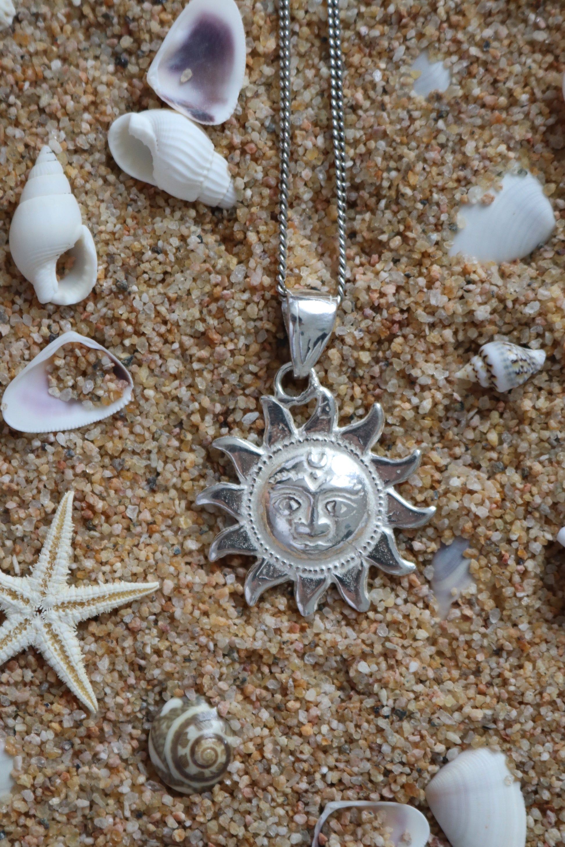 Helios Pendant Necklace- silver