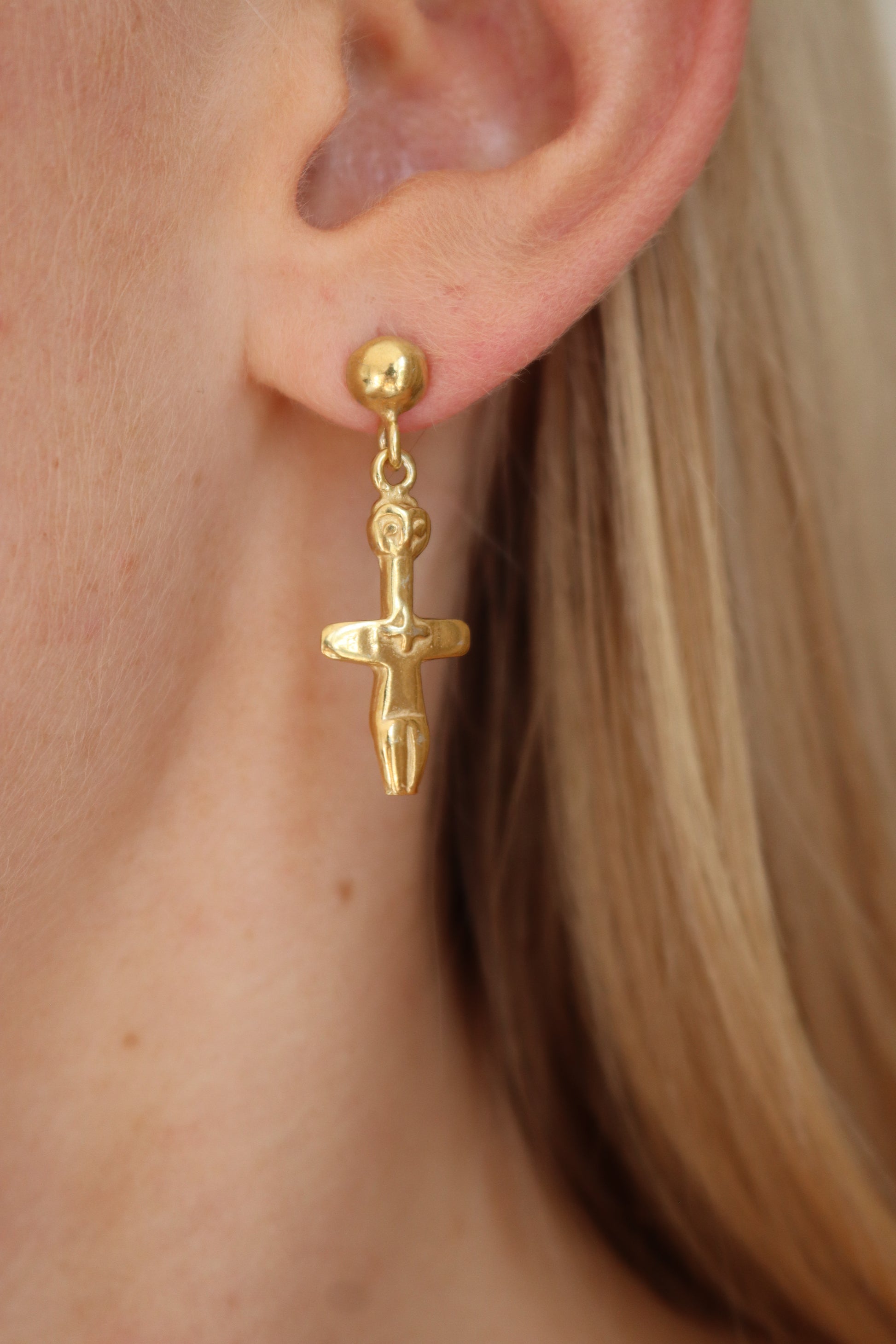 The Idol of Pomos Earrings - Gold