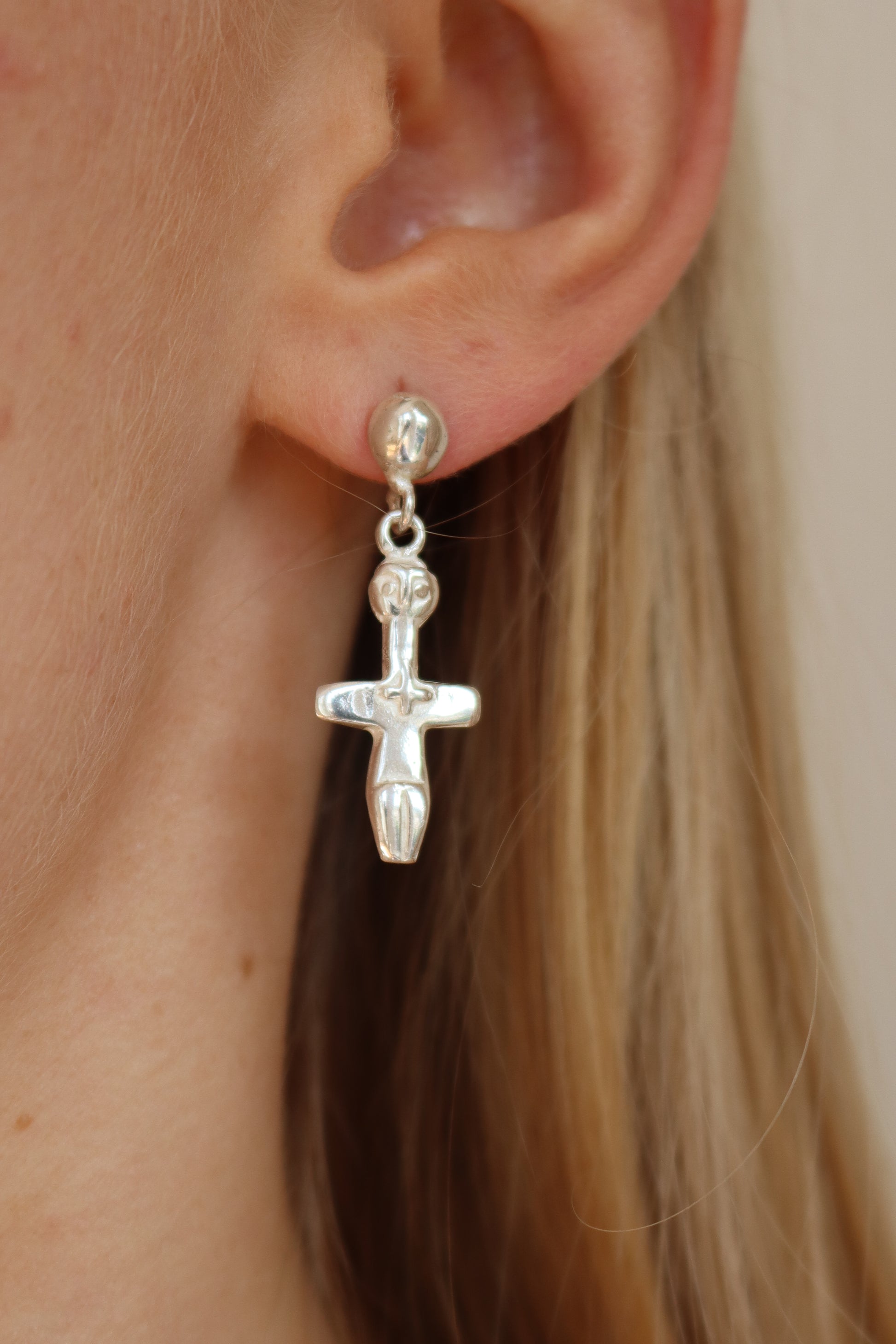 The Idol of Pomos Earrings - Silver