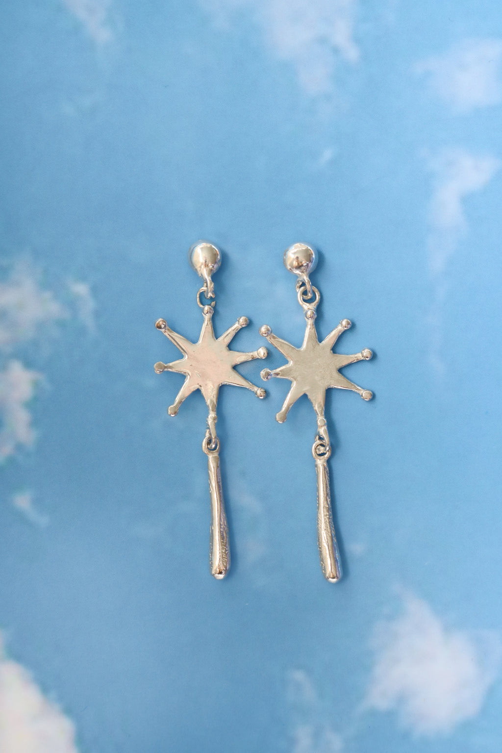 Shooting Star Earrings - Silver